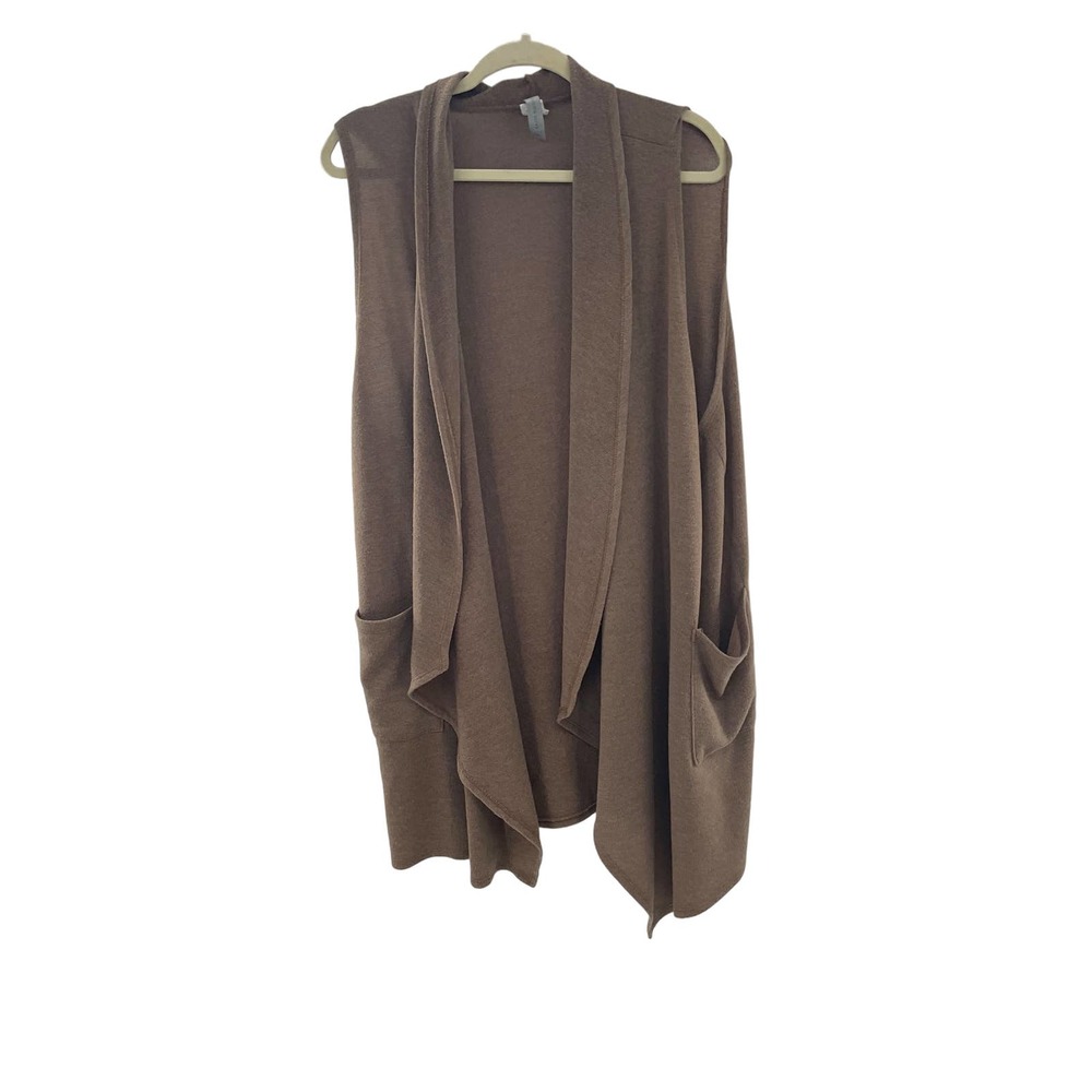 Honeyme curvy sleeveless cartigan XL Brown - Picture 3 of 4